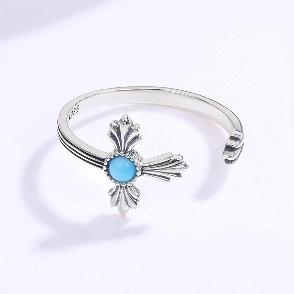 Pozlátený Zliatinový Prsteň s Modrým Emporia® Krištáľom