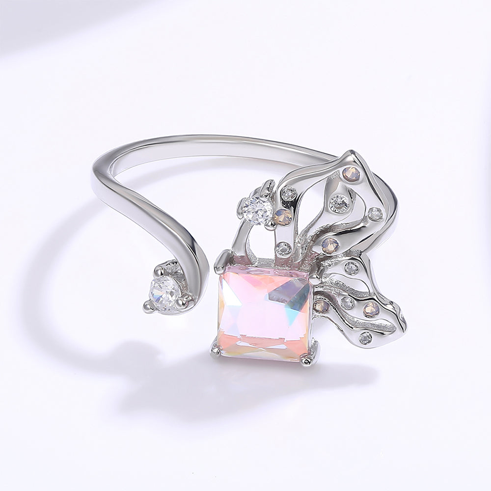 Pozlátený Zliatinový Prsteň s Ružovým Emporia® Krištáľom