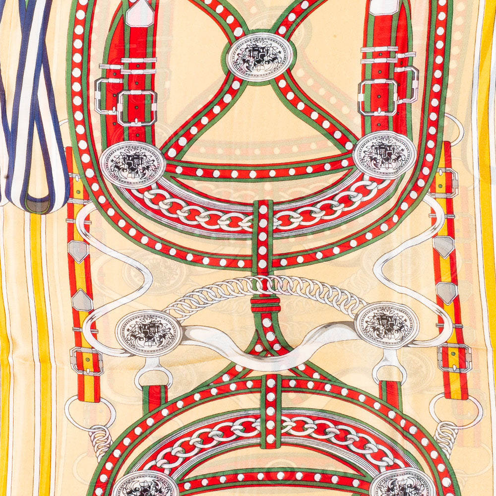 Luxusná krajina reťazí, šatka, 85 x 180 cm, Krémová, 100% vegánske hodvábie