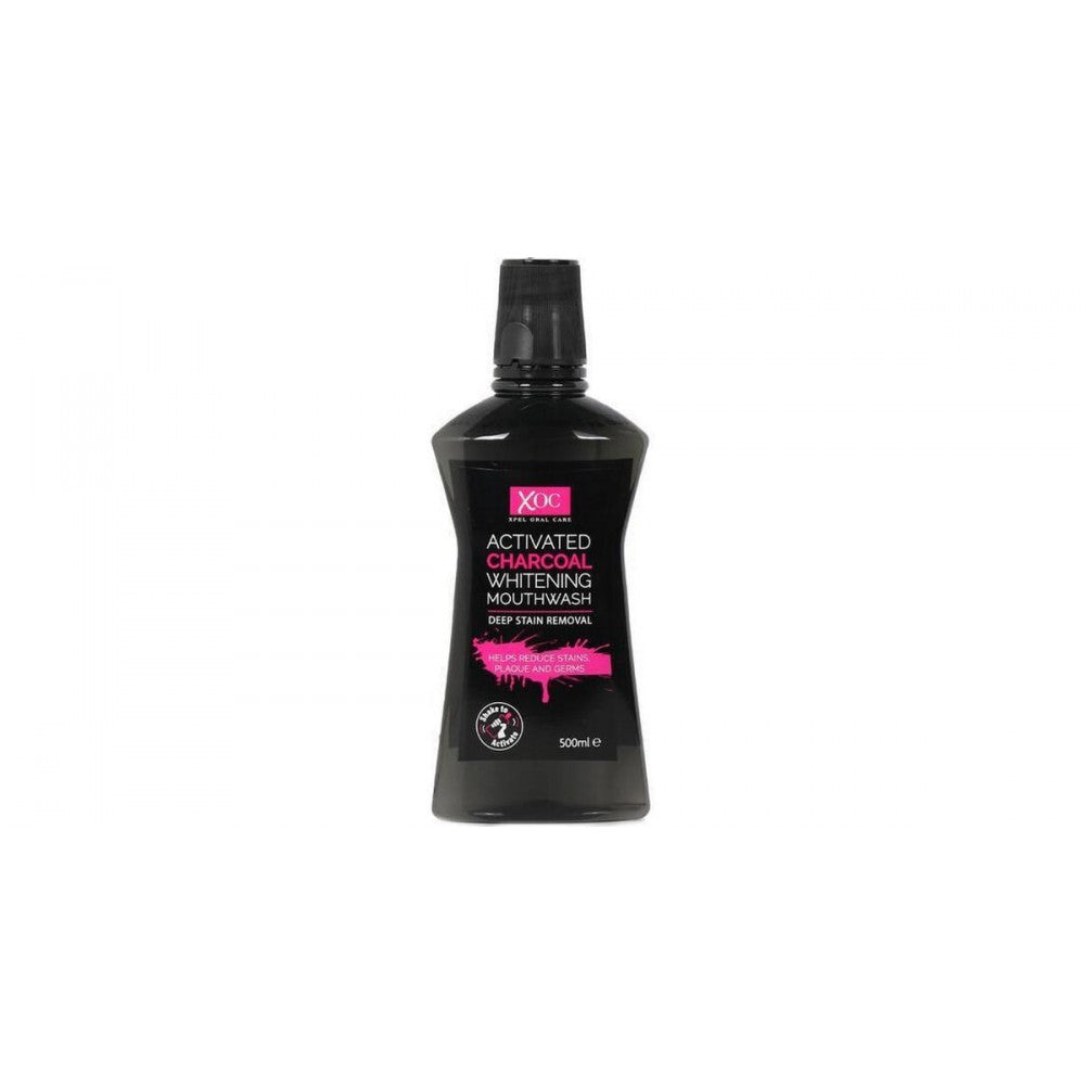 XOC Ústna voda na bielenie zubov s aktívnym uhlím