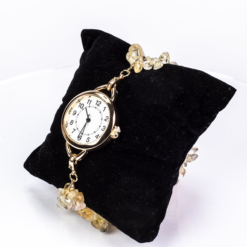 Pozlátený Zliatinový Hodinky s Tyrkysom a Ametystom ( Náramok )