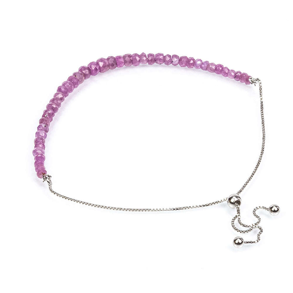 Strieborný Náramok s Mozambickým Rubínom