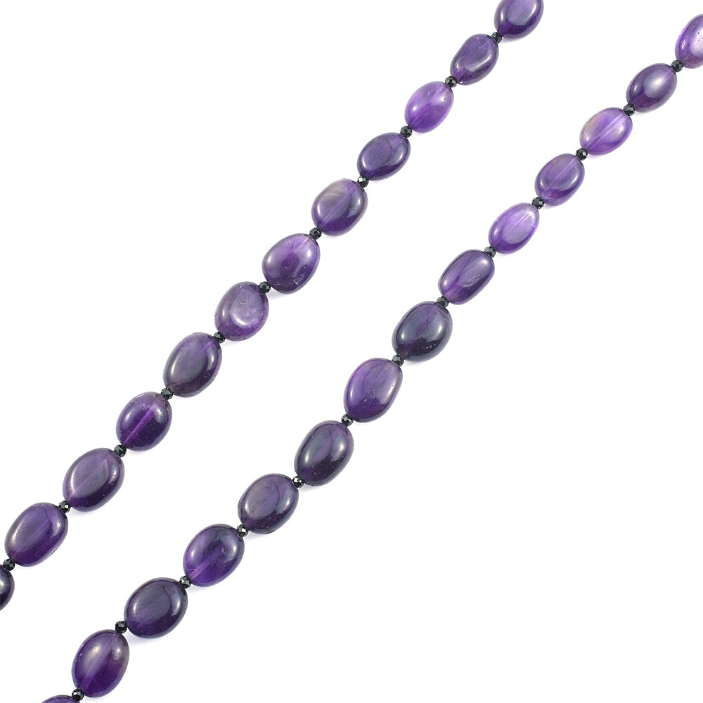 Nugetový Náhrdelník s Ametystom a Čiernym Spinelom