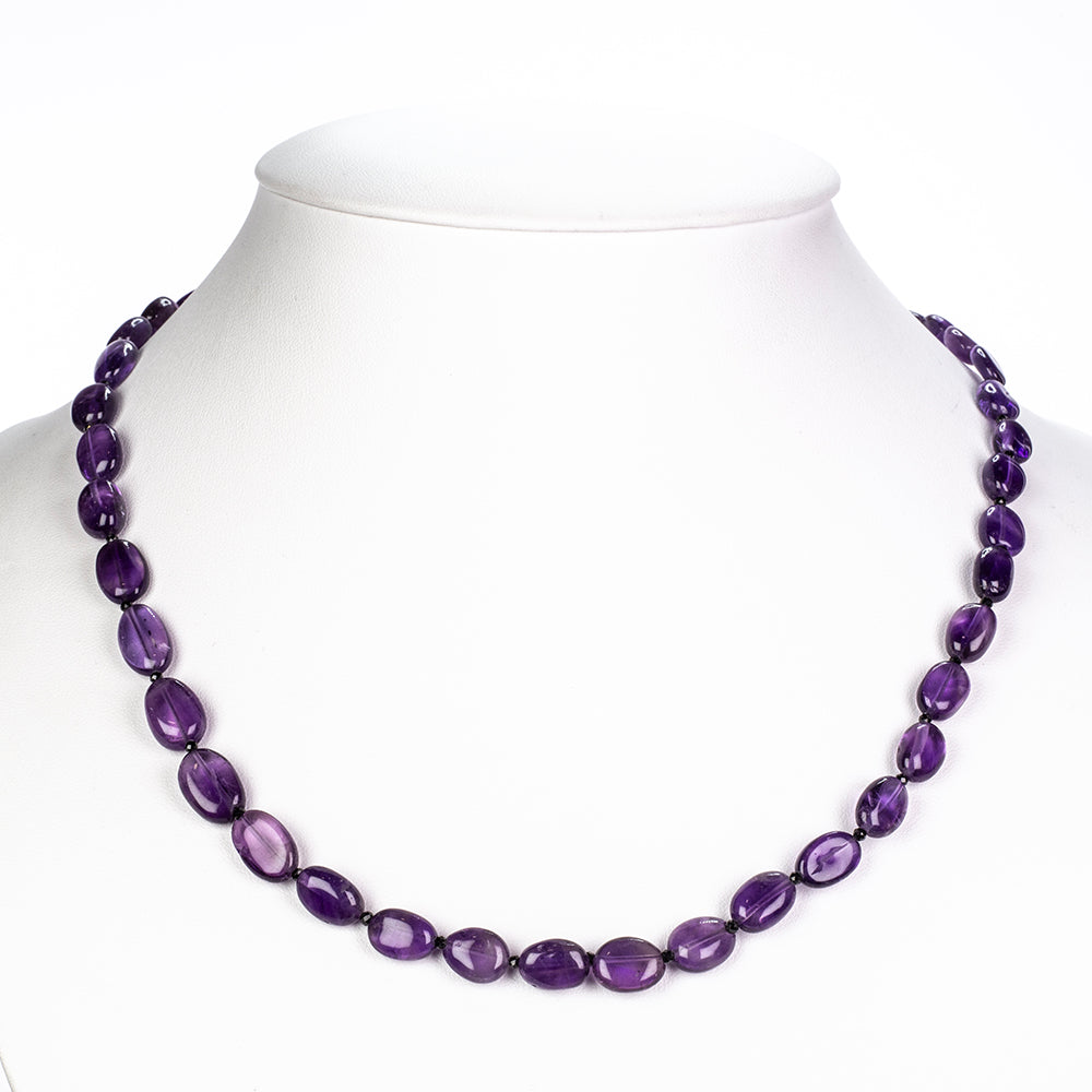 Nugetový Náhrdelník s Ametystom a Čiernym Spinelom