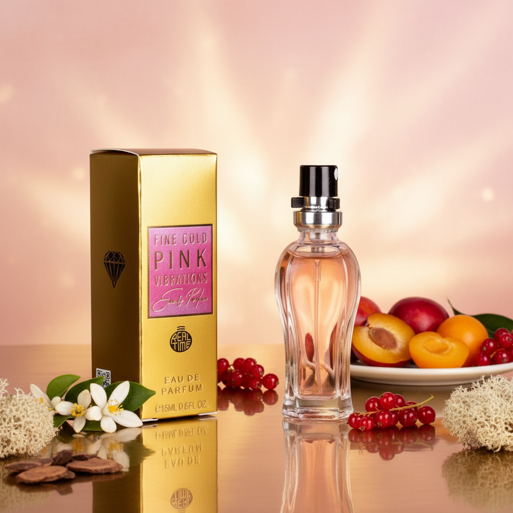 15ml EDP "FINE GOLD PINK VIBRATIONS" - ovocno-citrusová vôňa