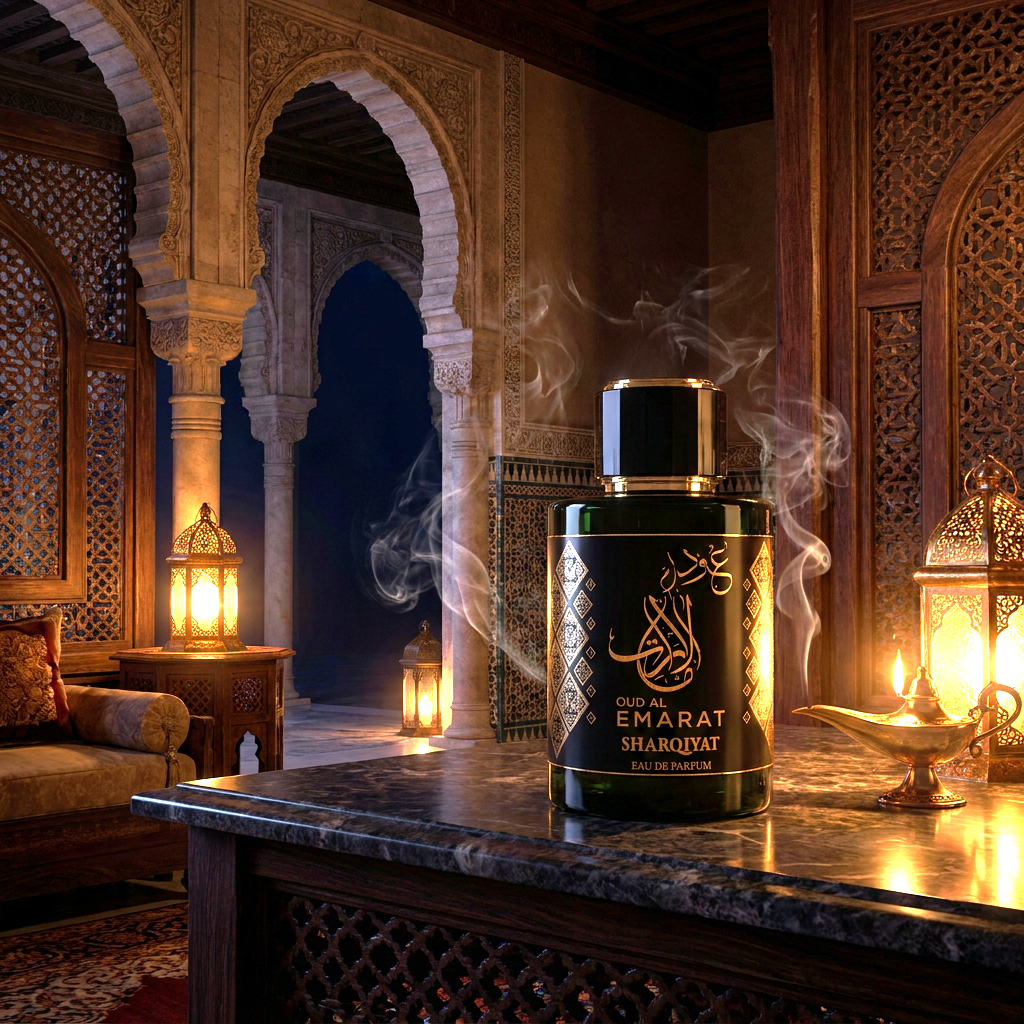 100 ml Eau de Perfume Oriental OUD AL EMARAT (TOP: MYRRH, LABDANUM, AMBERGRIS; MIDDLE: AMBER, BENZOIN, ROSE; BASE: SANDALWOOD, CEDARWOOD, MUSK)
