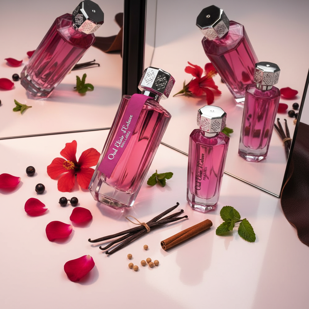 EDP 100ml + 30ml "Oud Elixir Pink" - kvetinovo-orientálna vôňa