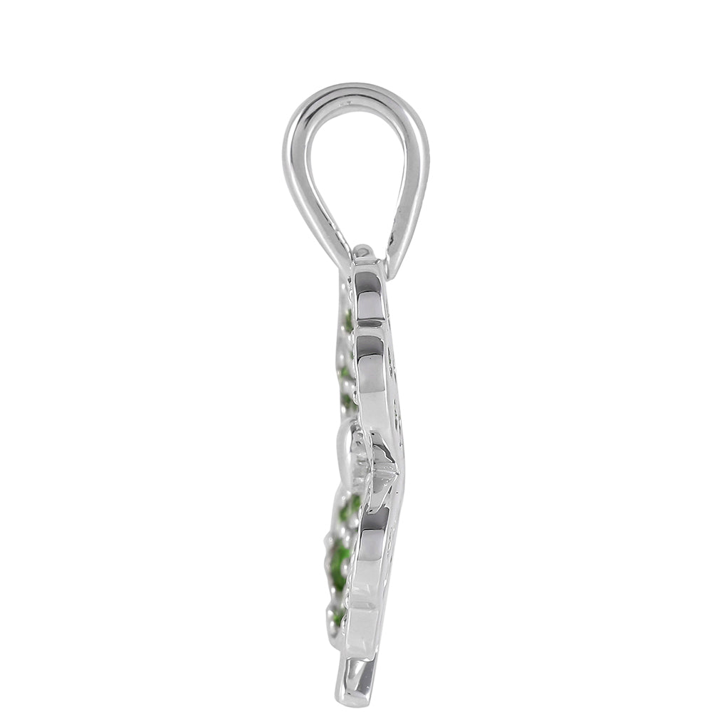 Strieborný Prívesok s Chrom Diopsidom