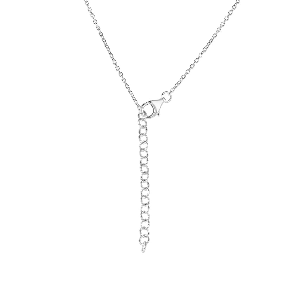 Strieborný Náhrdelník s Chrom Diopsidom a Bielym Topásom