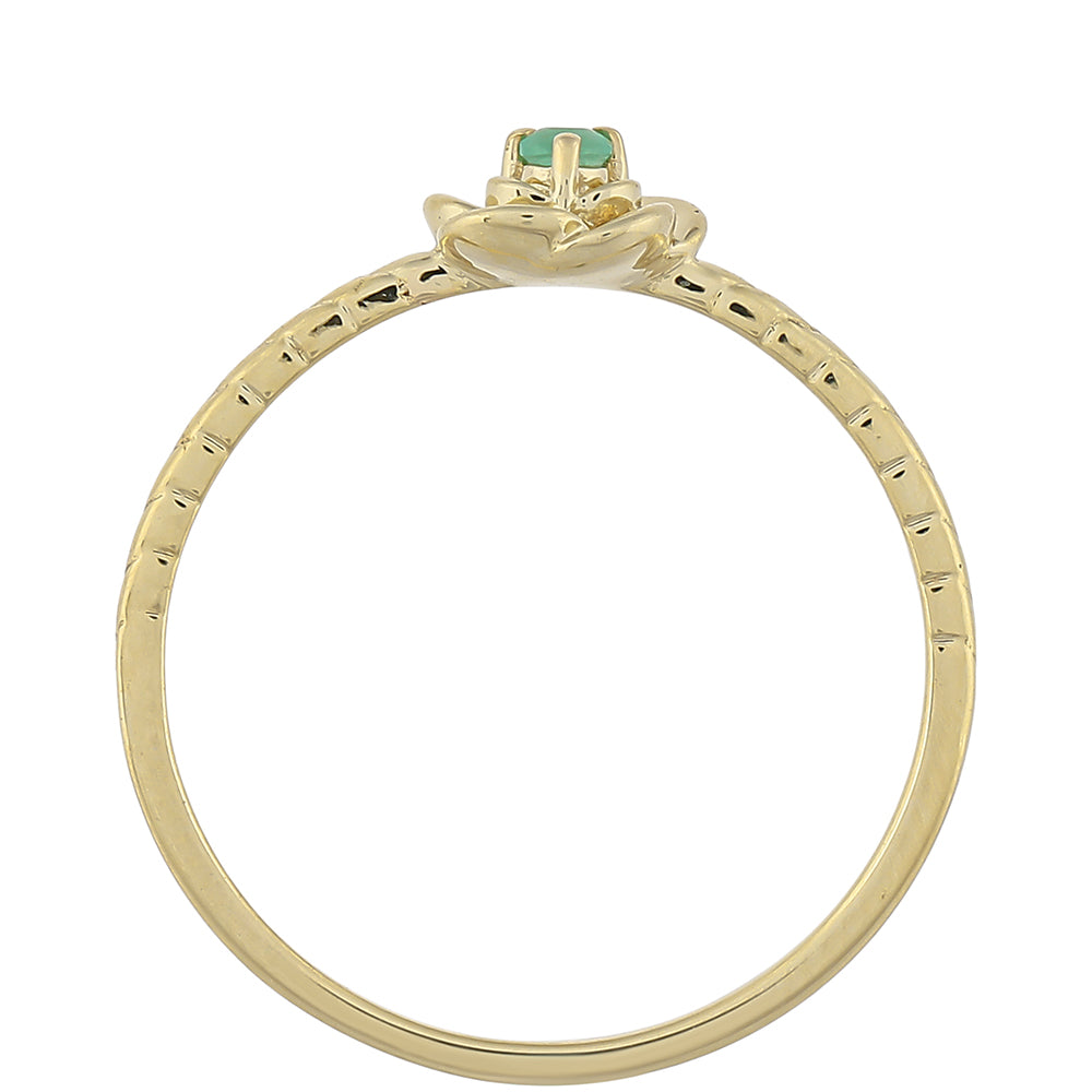 Zlatý Prsteň s Brazílskym Smaragdom