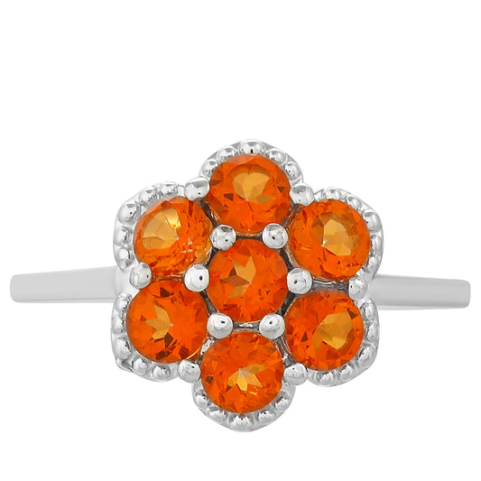 Strieborný Prsteň s Padparadscha Kremeňom