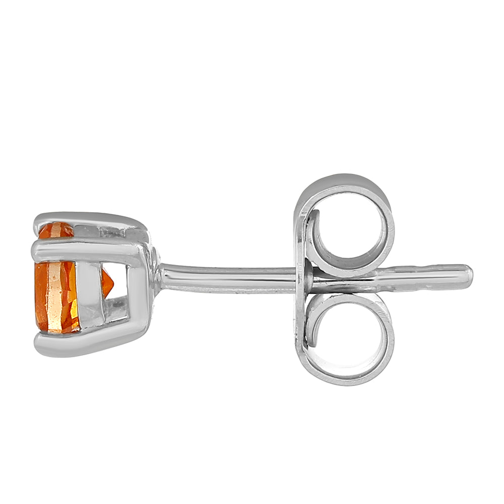 Strieborné Náušnice s Padparadscha Kremeňom