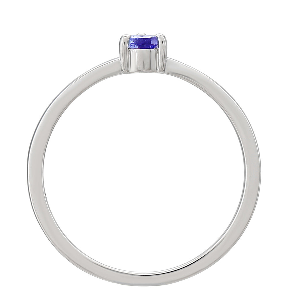 Strieborný Prsteň s AAA Tanzanitom