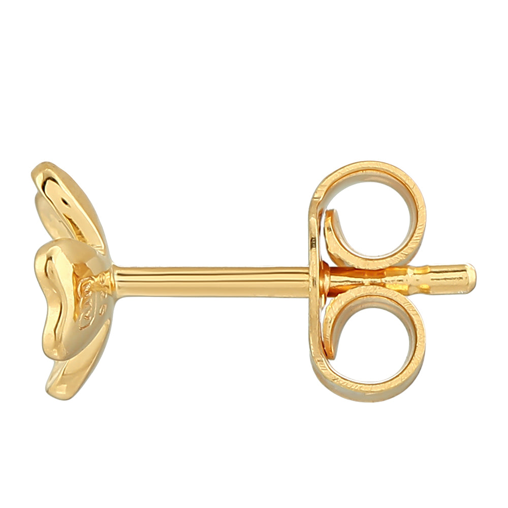 Pozlátené Strieborné Náušnice s so Zeleným Diamantom