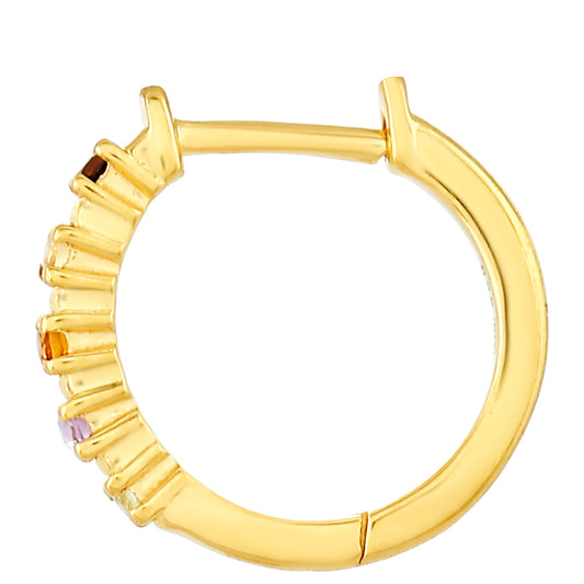 Pozlátené Strieborné Náušnice s Ametystom a Citrínom z Madeiry