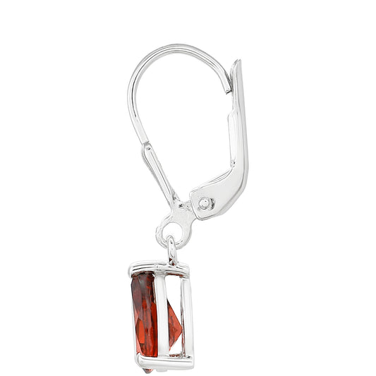 Strieborné Náušnice s Granátom