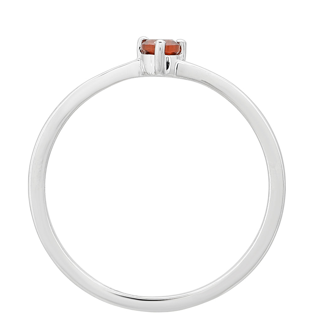 Strieborný Prsteň s Granátom