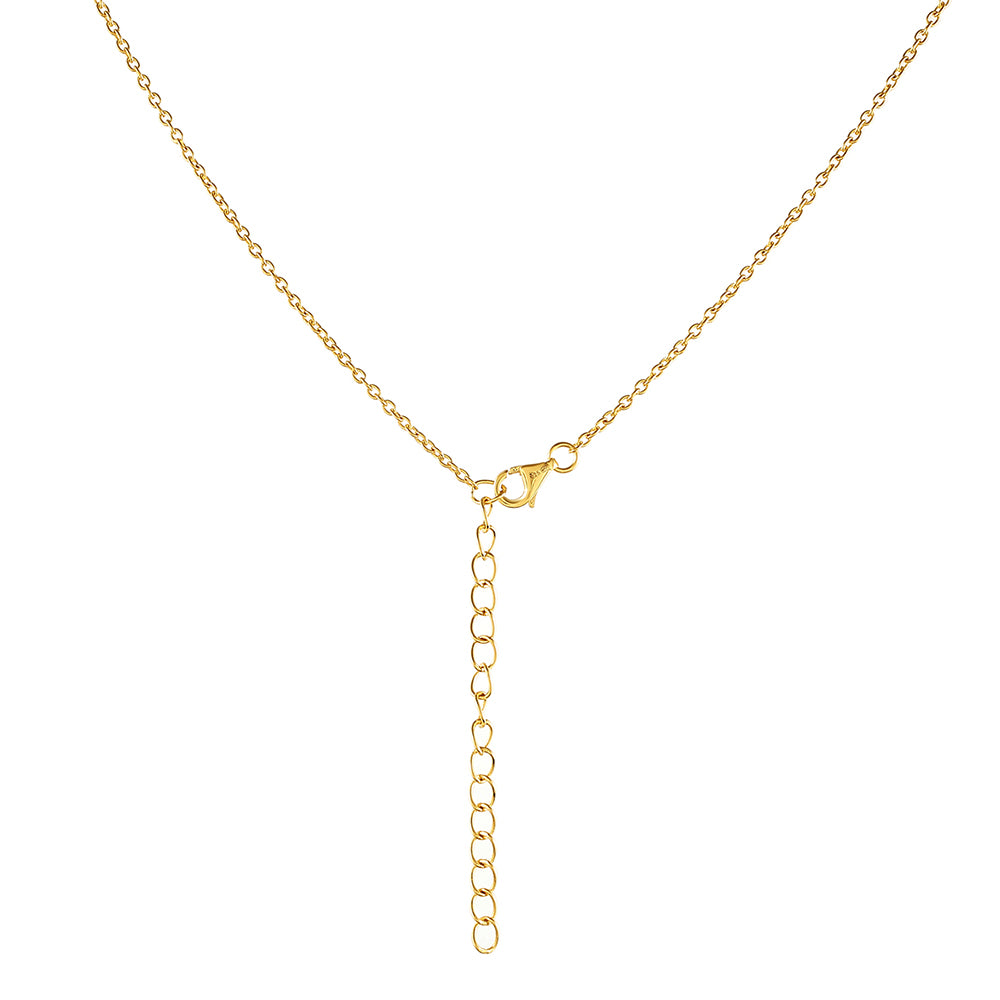 Pozlátený Strieborný Náhrdelník s Barokovou Sladkovodnou Kultivovanou Perlou a Bielym Topásom