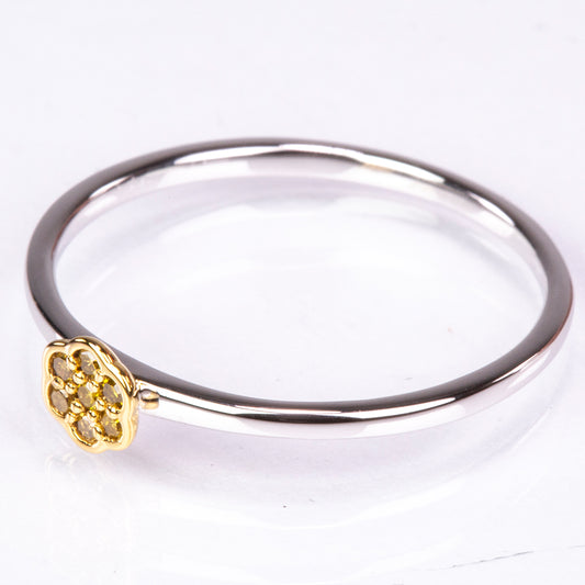 Strieborný Prsteň s Verónsky zelený diamantom