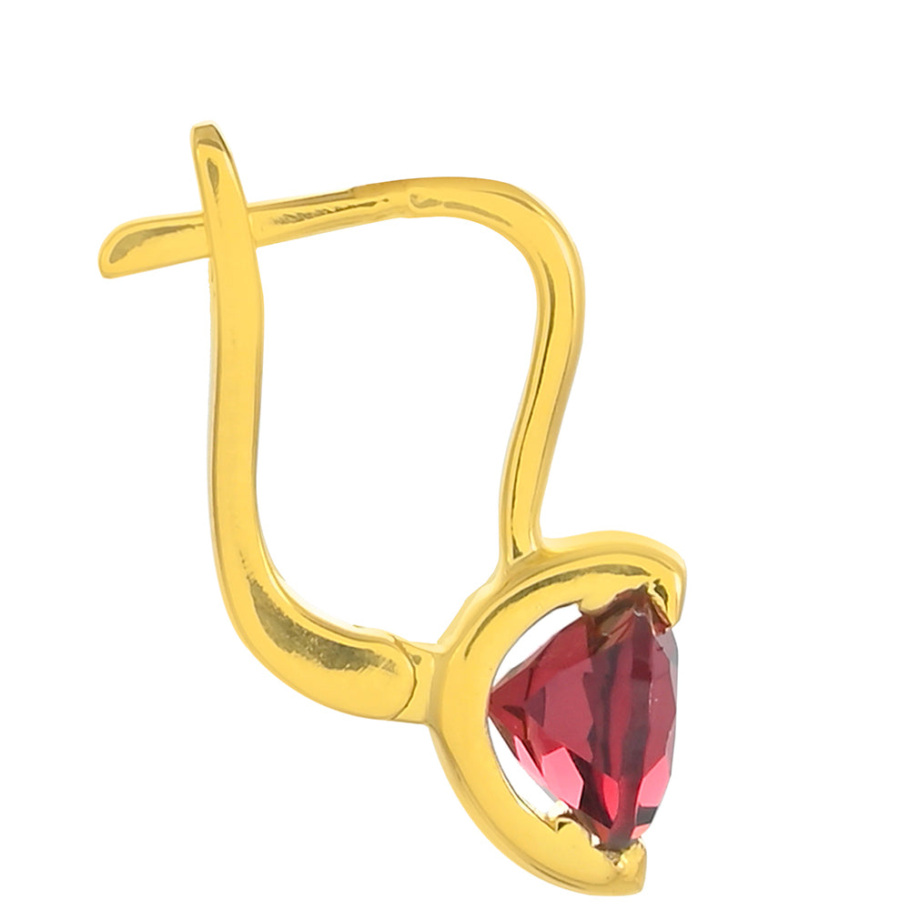 Pozlátené Strieborné Náušnice s Rhodolitovým Granátom