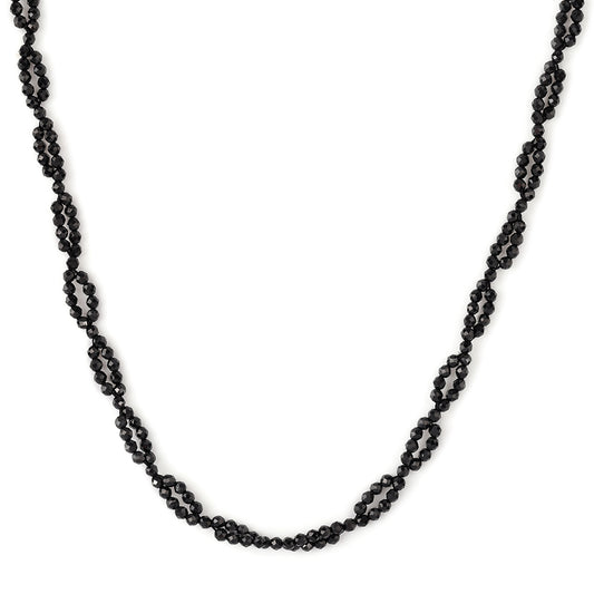 Pozlátený Strieborný Náhrdelník s Čiernym Spinelom