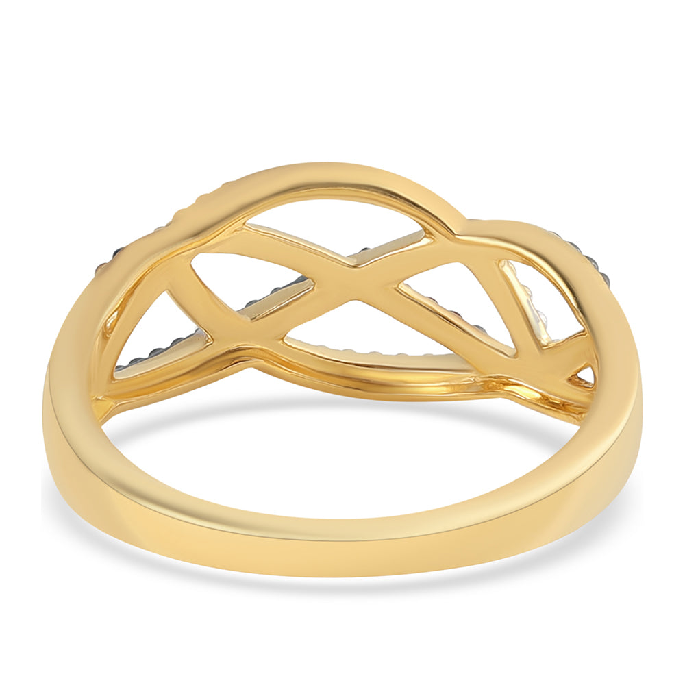 Pozlátený Strieborný Prsteň s Modrým Diamantom