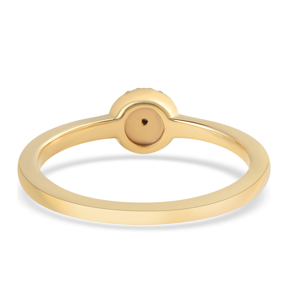 Pozlátený Strieborný Prsteň s Modrým Diamantom