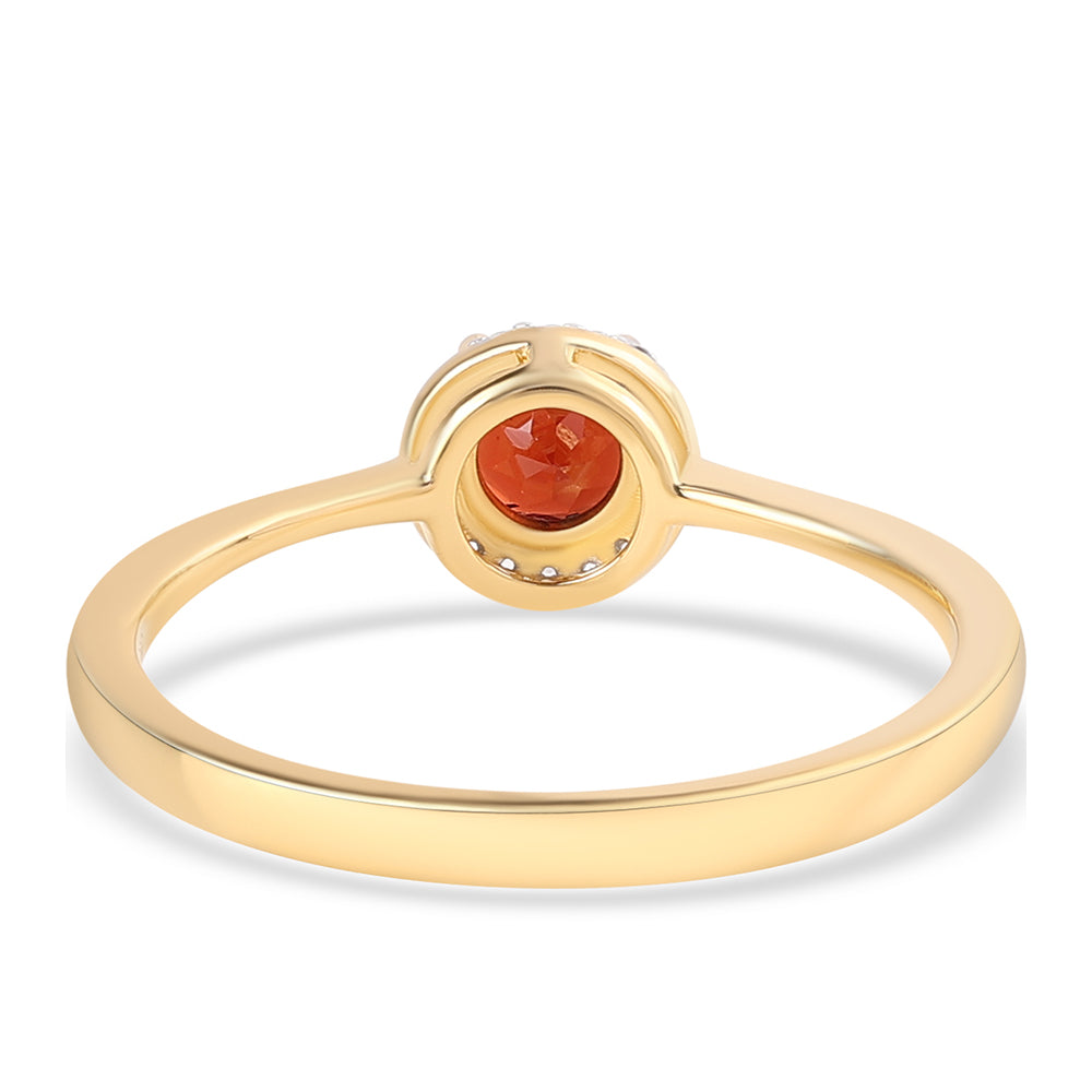 Pozlátený Strieborný Prsteň s Bartonským Granátom a Bielym Topásom