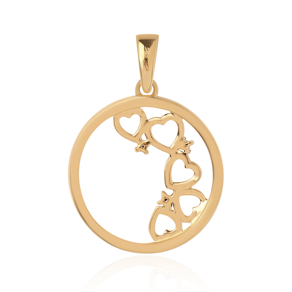 Pozlátený Strieborný Prívesok s Modrým Diamantom