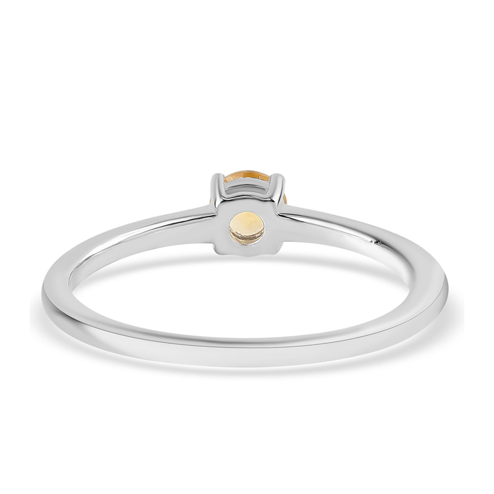 Strieborný Prsteň s Citrínom