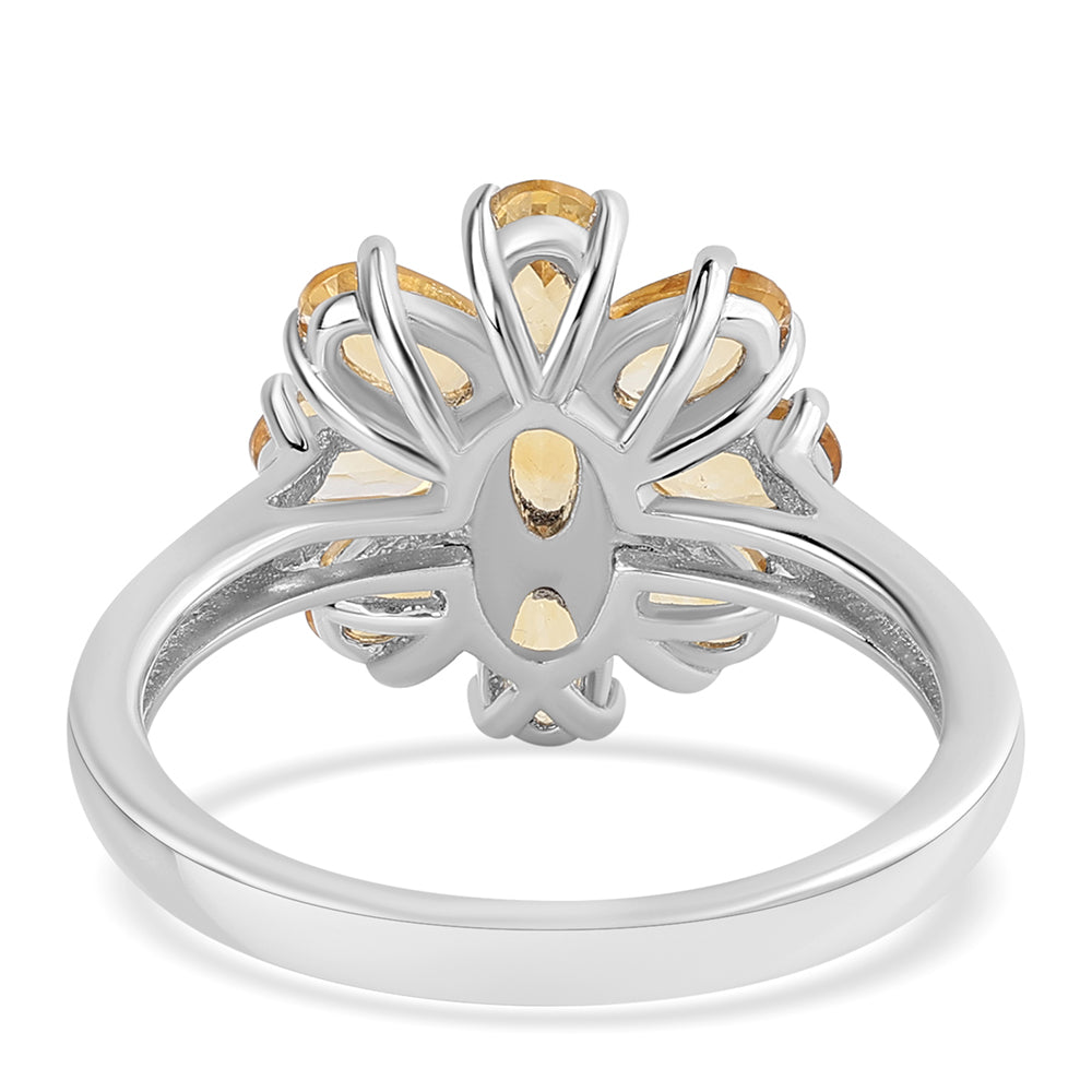 Strieborný Prsteň s Citrínom