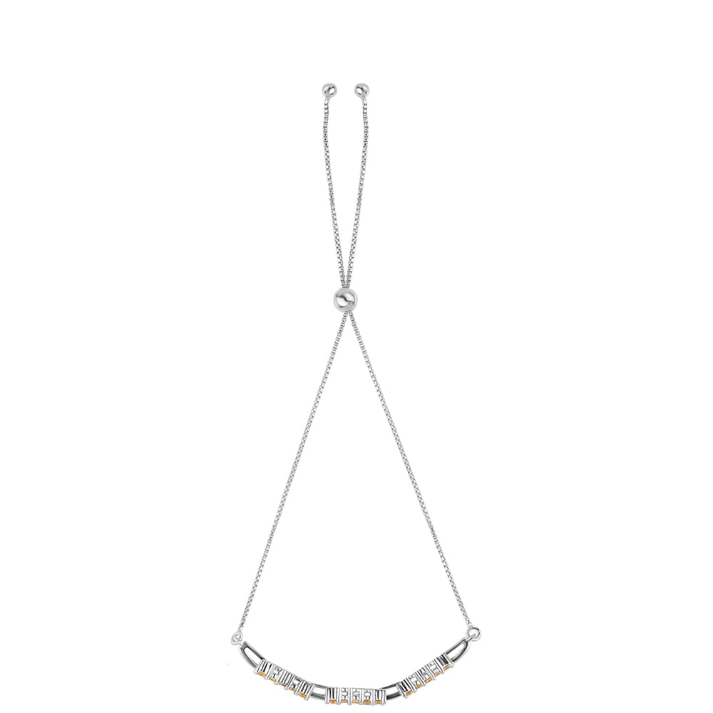 Strieborný Náramok s Citrínom