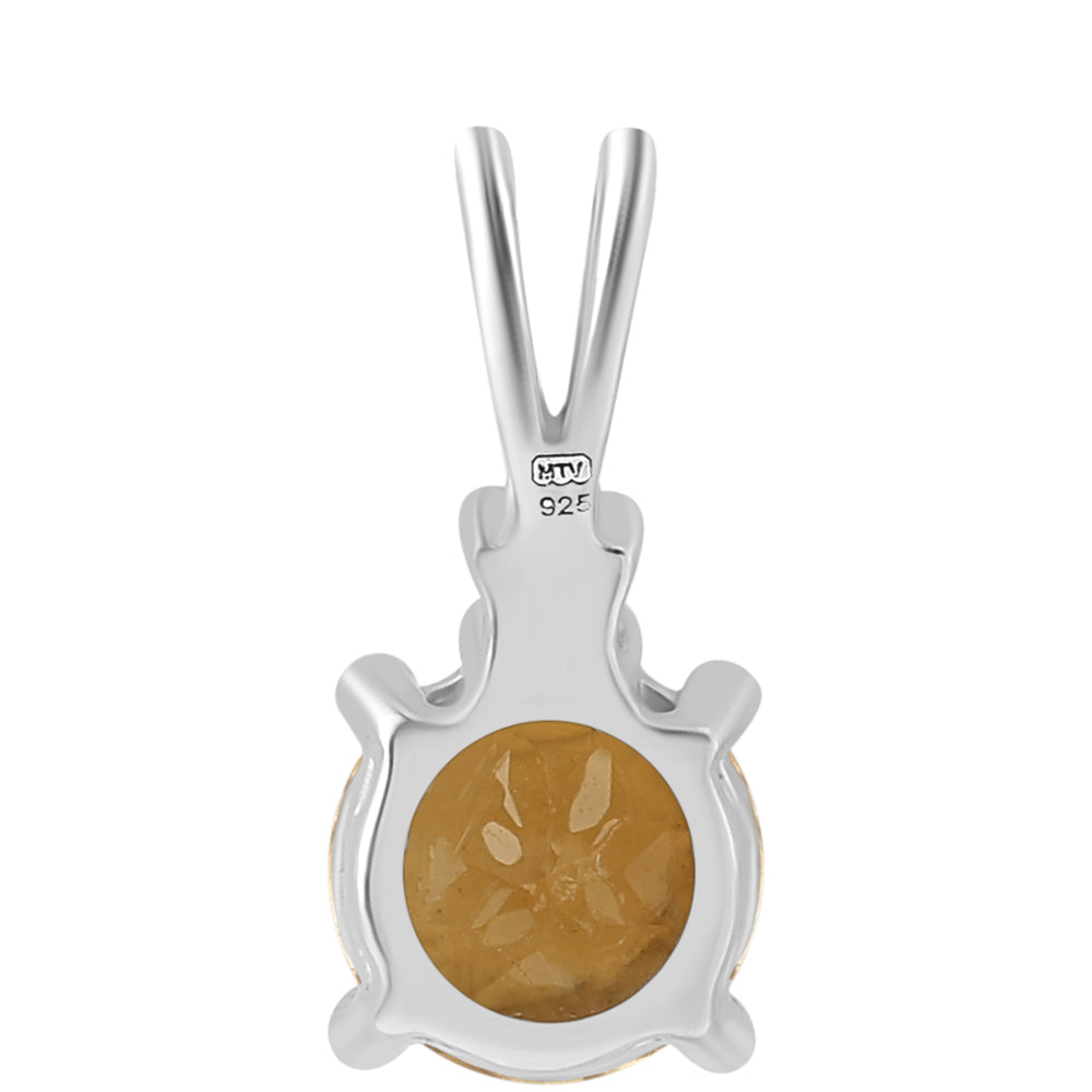 Strieborný Prívesok s Citrínom a Bielym Topásom