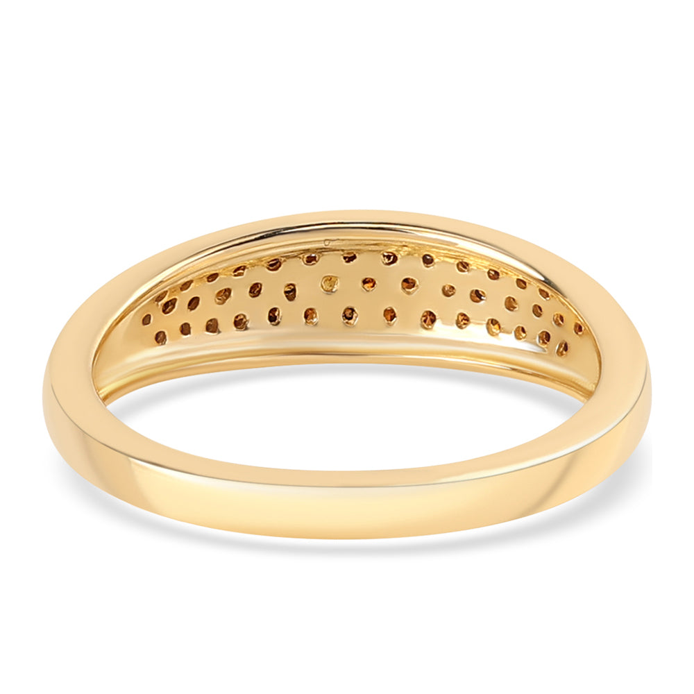 Pozlátený Strieborný Prsteň s Červeným Diamantom