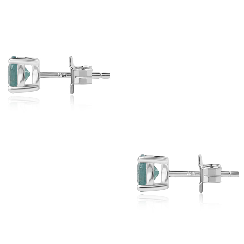 Strieborné Náušnice s Grandidieritom