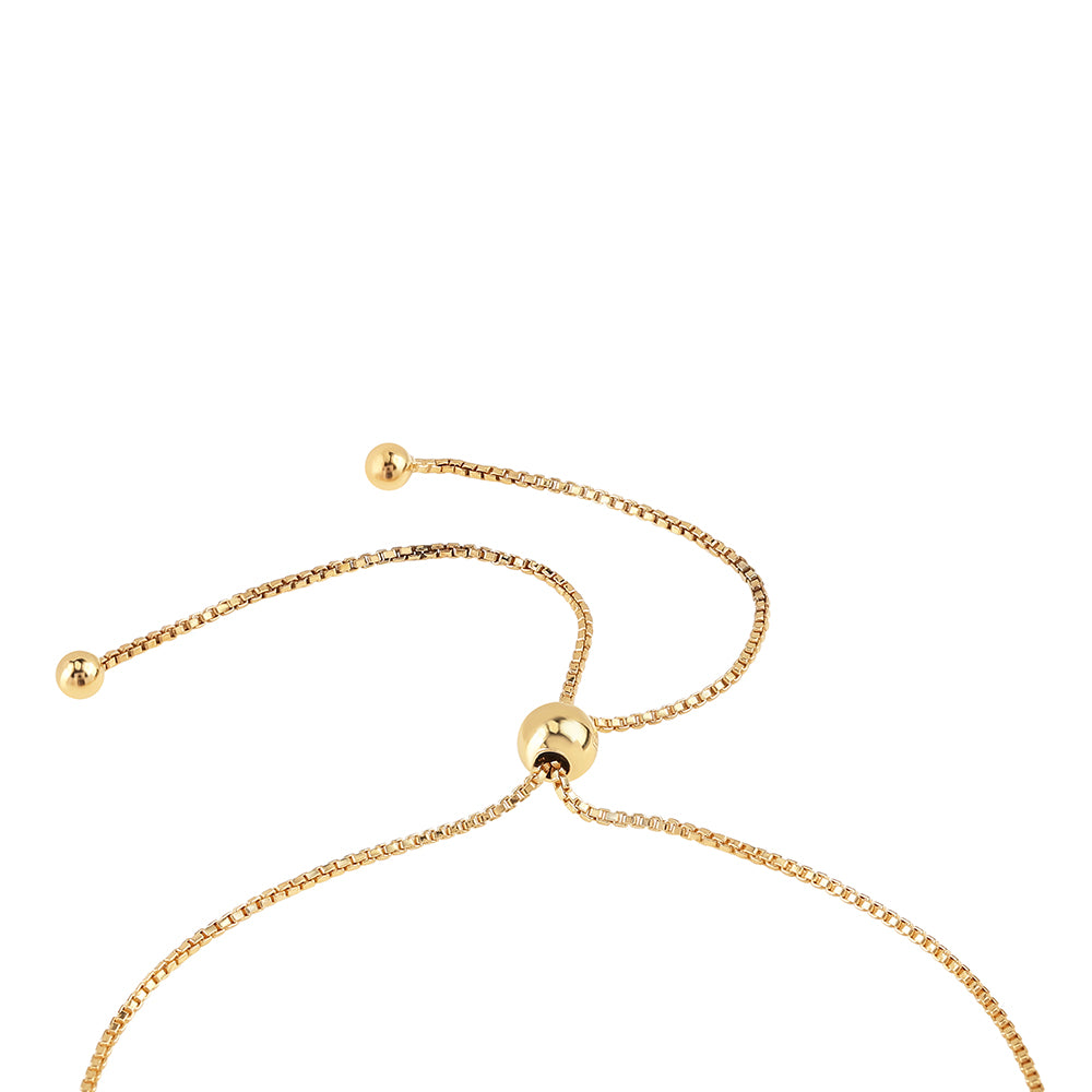 Pozlátený Strieborný Náramok s Modrým Diamantom a Bielym Diamantom