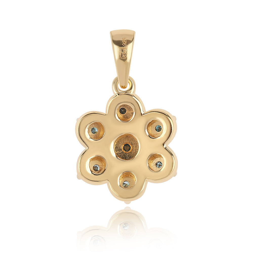 Pozlátený Strieborný Prívesok s Modrým Diamantom