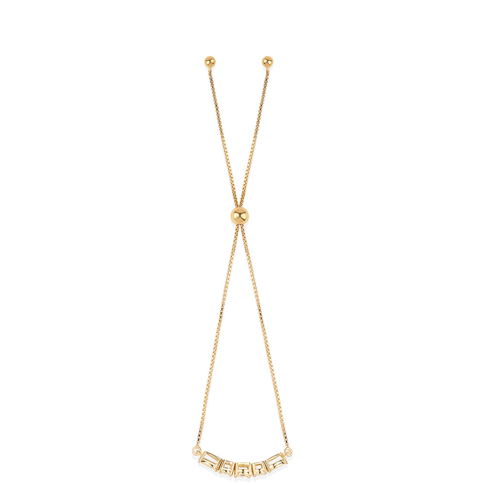 Pozlátený Strieborný Náramok s Modrým Diamantom