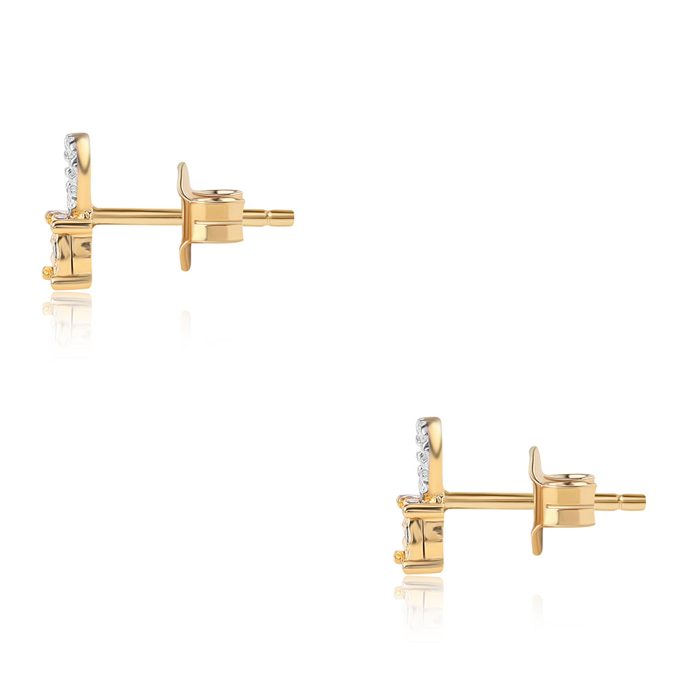 Pozlátené Strieborné Sada s Modrým Diamantom ( Náušnice+Prsteň +Prívesok )