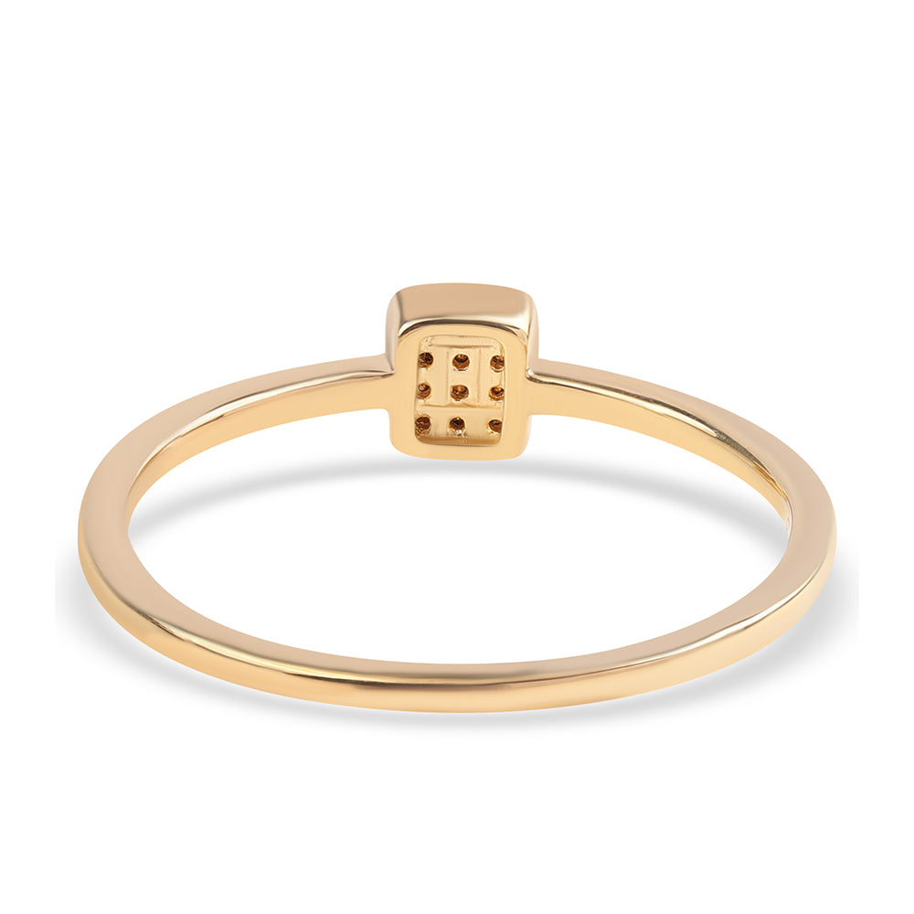 Pozlátený Strieborný Prsteň s Čiernym Diamantom