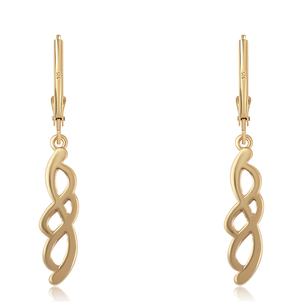 Pozlátené Strieborné Náušnice s Čiernym Diamantom a Bielym Diamantom