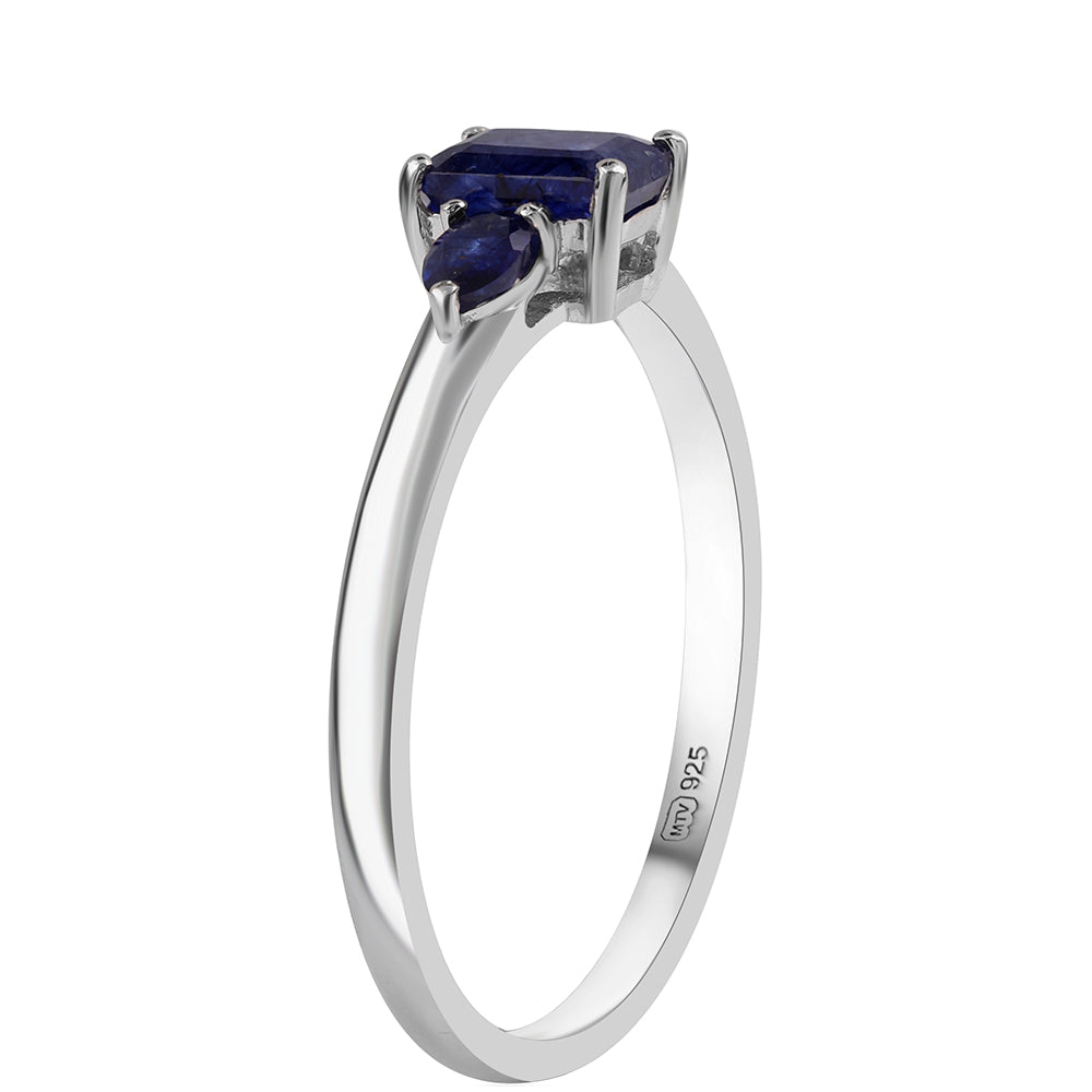 Strieborný Prsteň s Austrálskym Modrým Zafírom