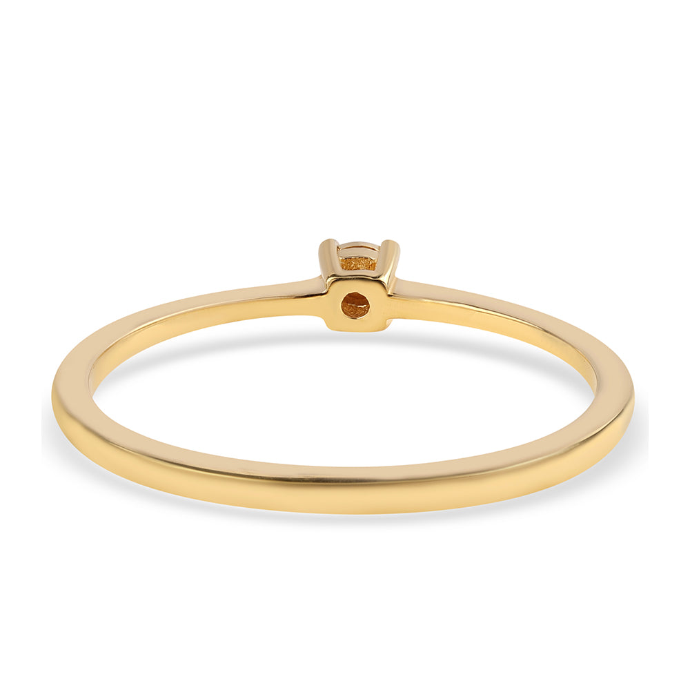 Pozlátený Strieborný Prsteň s Čiernym Diamantom