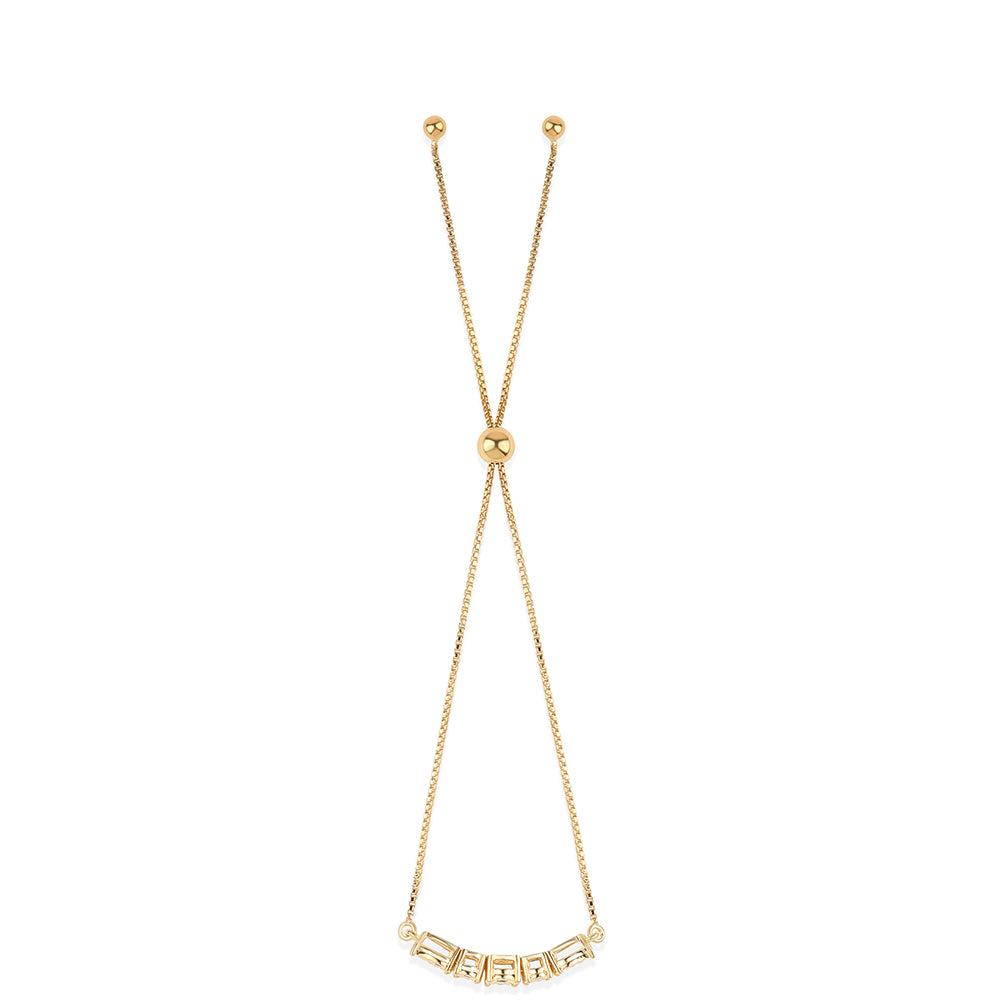 Pozlátený Strieborný Náramok s Čiernym Diamantom