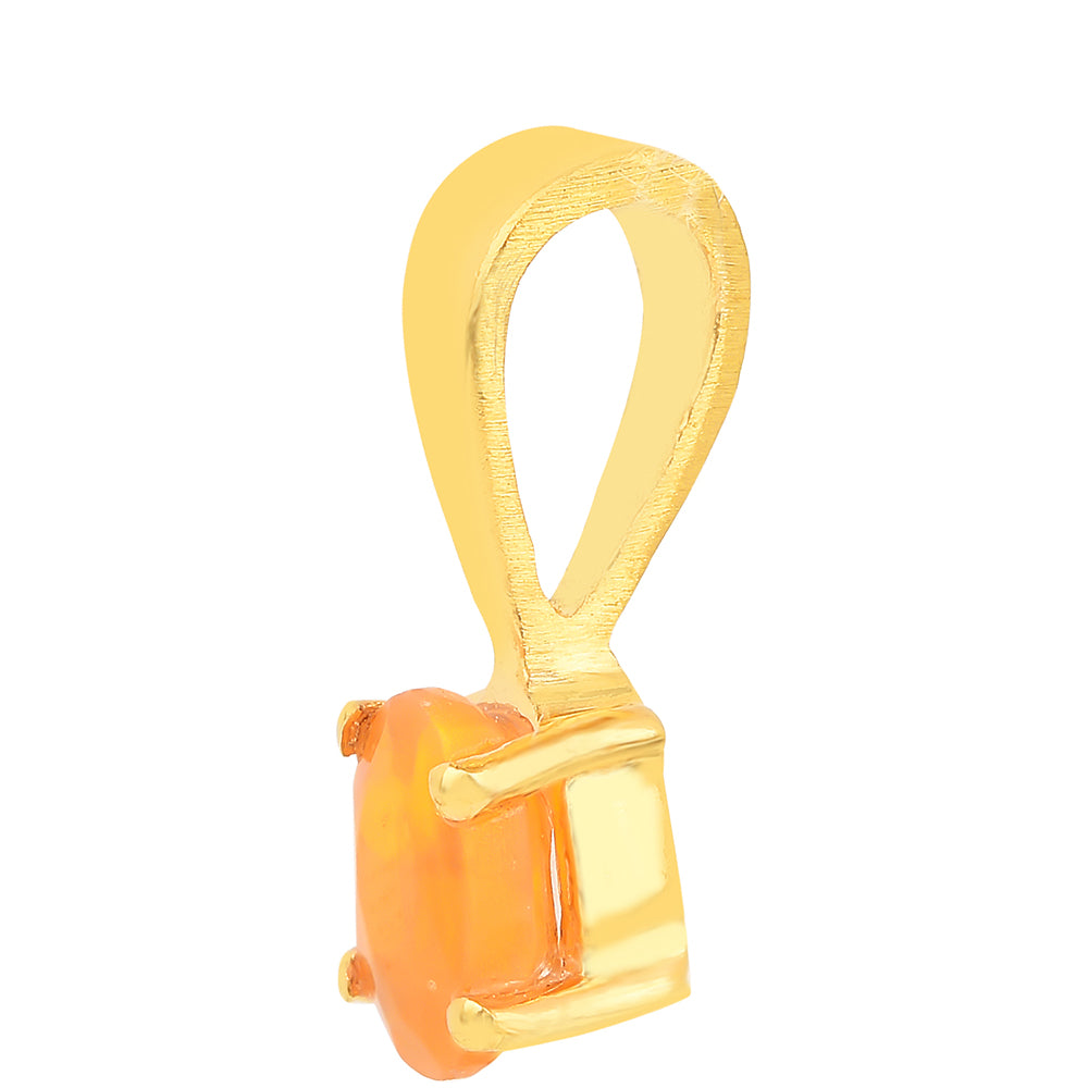 Pozlátený Strieborný Prívesok s Ohnivým Opálom