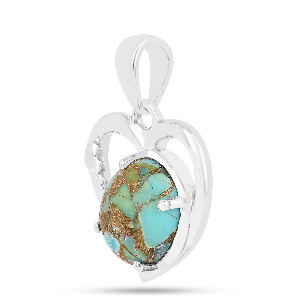 Strieborný Prívesok s Ustricovým Tyrkysom