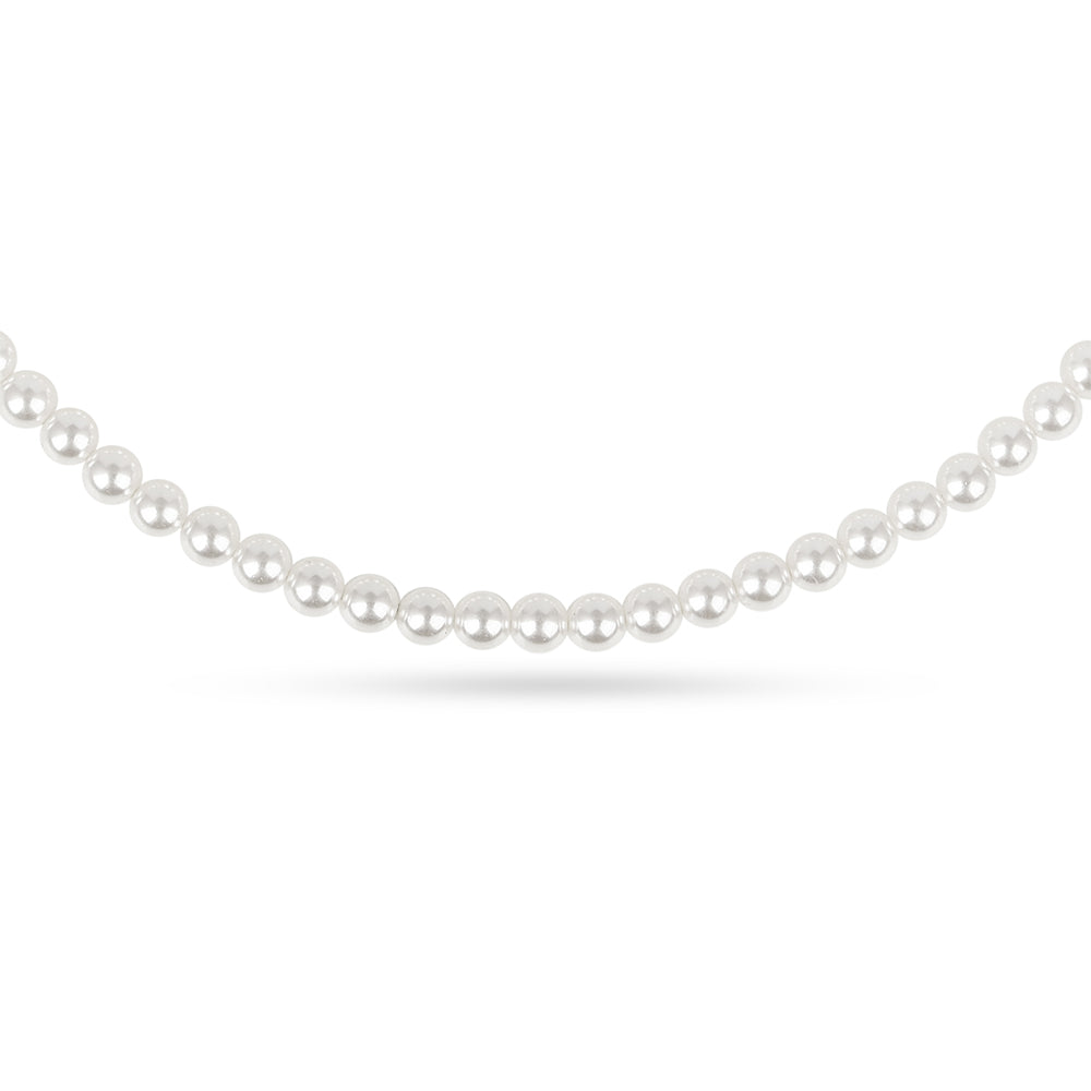 Pozlátený Strieborný Náhrdelník s S Krémovú Sladkovodnou Perlou