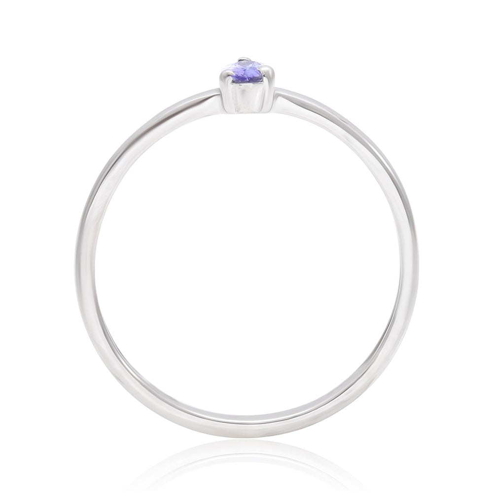 Strieborný Prsteň s AAA Tanzanitom