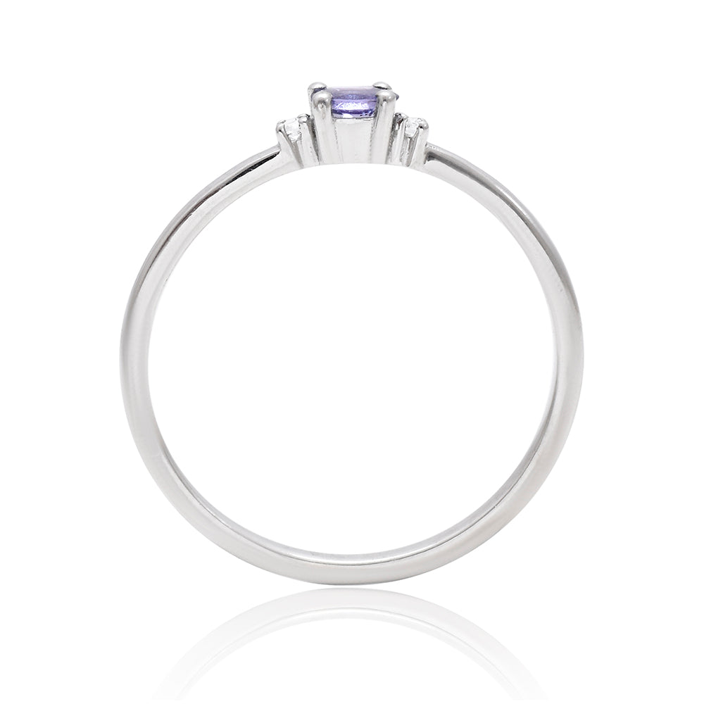Strieborný Prsteň s AAA Tanzanitom