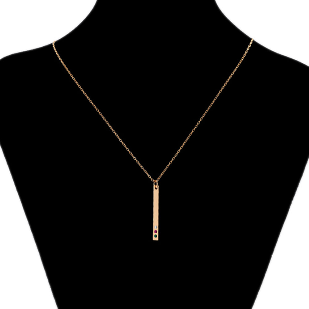 Pozlátený Zliatinový Náhrdelník s Červeným Emporia® Krištáľom a so Zeleným Emporia® Krištáľom ( Náhrdelník+Prívesok )